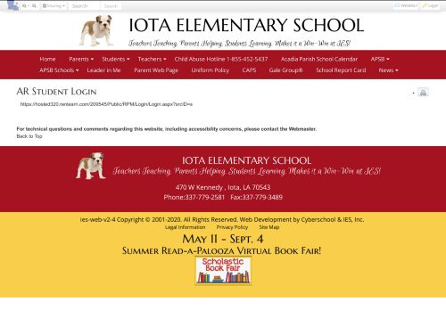 
                            7. AR Student Login • Page - Iota Elementary - Acadia Parish School Board