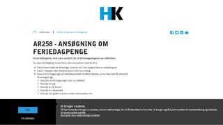 
                            10. AR258 - Ansøgning om feriedagpenge - HK