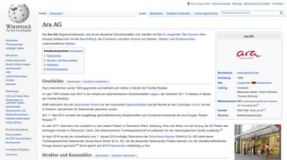 
                            8. Ara AG – Wikipedia