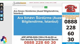 
                            9. Ara Sınavı Sürdürme (Auzef Bilgilendirme, İstanbul) | Online Sınavım ...