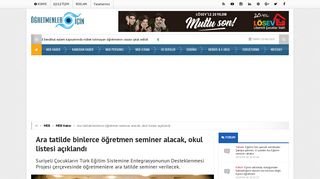 
                            10. Ara tatilde binlerce öğretmen seminer alacak, okul listesi açıklandı