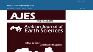 
                            6. Arabian Journal of Earth Sciences