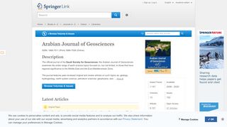 
                            1. Arabian Journal of Geosciences - Springer