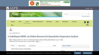 
                            6. Arabidopsis MPSS. An Online Resource for Quantitative Expression ...