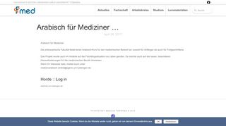 
                            12. Arabisch für Mediziner … | Fachschaft Medizin Tübingen