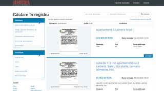 
                            12. Arad - Registrul electronic de publicitate a vanzarii bunurilor supuse ...