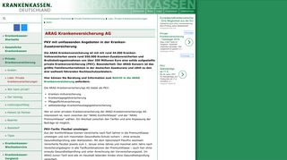 
                            11. ARAG Krankenversicherung AG - Krankenkassen.de