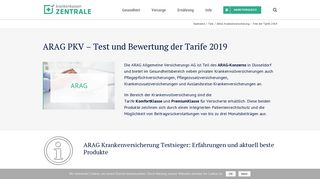
                            9. ▷ ARAG Krankenversicherung - Test der Tarife 2019