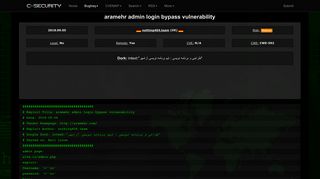 
                            12. aramehr admin login bypass vulnerability - CXSecurity.com