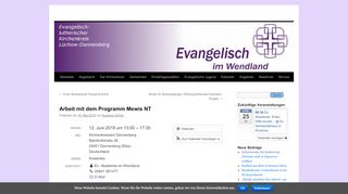 
                            10. Arbeit mit dem Programm Mewis NT | - Evangelisch im Wendland