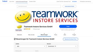 
                            8. Arbeiten bei Teamwork Instore Services GmbH ... - Indeed