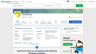 
                            8. Arbeiten bei Touch Bionics | Glassdoor.de