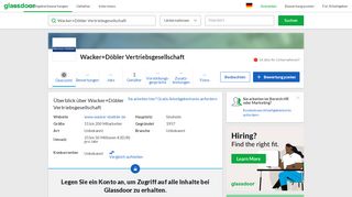 
                            10. Arbeiten bei Wacker+Döbler Vertriebsgesellschaft | Glassdoor.de