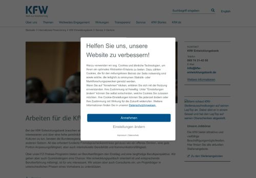 
                            8. Arbeiten für die KfW - KfW Entwicklungsbank