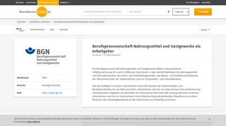 
                            12. Arbeitgeber: Berufsgenossenschaft Nahrungsmittel und Gastgewerbe