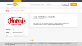 
                            9. Arbeitgeber: Harry-Brot GmbH - AugsburgerJOBS.de