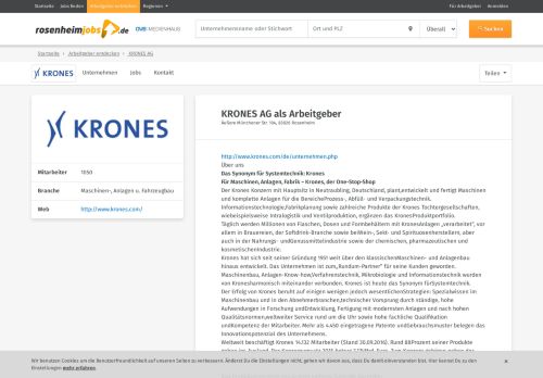 
                            11. Arbeitgeber: KRONES AG - Rosenheim Jobs