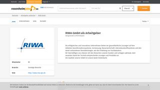 
                            10. Arbeitgeber: RIWA GmbH - Rosenheim Jobs