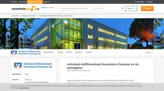 
                            8. Arbeitgeber: Volksbank Raiffeisenbank Rosenheim-Chiemsee eG