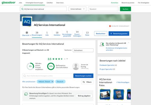 
                            10. Arbeitgeberbewertungen für AQ Services International | Glassdoor.de