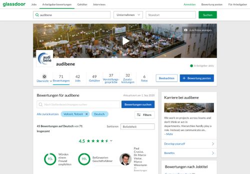 
                            10. Arbeitgeberbewertungen für audibene | Glassdoor.de