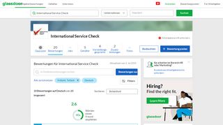 
                            7. Arbeitgeberbewertungen für International Service Check | Glassdoor.ch