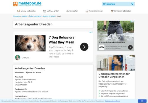 
                            6. Arbeitsagentur Dresden - Öffnungszeiten Arbeitsamt - Meldebox.de