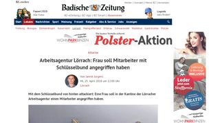 
                            11. Arbeitsagentur Lörrach: Frau soll Mitarbeiter mit Schlüsselbund ...