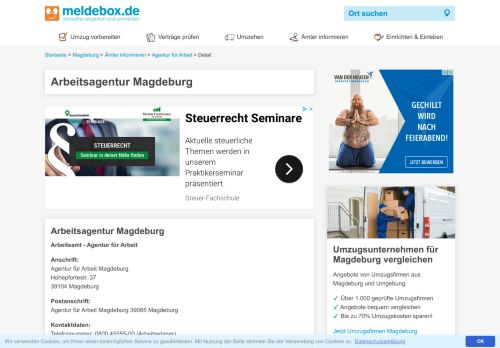 
                            4. Arbeitsagentur Magdeburg - Öffnungszeiten Arbeitsamt - Meldebox.de