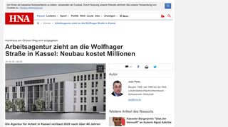 
                            3. Arbeitsagentur zieht an die Wolfhager Straße in Kassel | Kassel - Hna