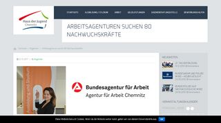 
                            10. Arbeitsagenturen suchen 80 Nachwuchskräfte | Haus der Jugend ...