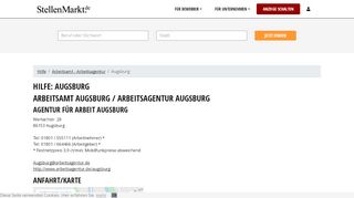 
                            12. Arbeitsamt Augsburg und Arbeitsagentur Augsburg bei Stellenmarkt ...