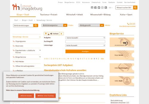 
                            7. Arbeitsamt Magdeburg - BürgerInfoSystem - Landeshauptstadt ...