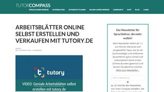 
                            8. Arbeitsblätter online selbst erstellen und verkaufen mit tutory.de