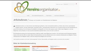 
                            9. Arbeitsdienste - Vereinsorganisator.de