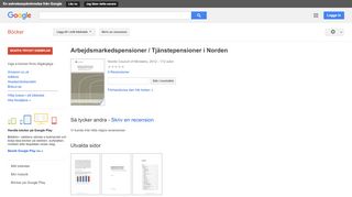 
                            12. Arbejdsmarkedspensioner / Tjänstepensioner i Norden - Google böcker, resultat