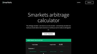 
                            11. Arbitage Calculator - Smarkets Betting Exchange
