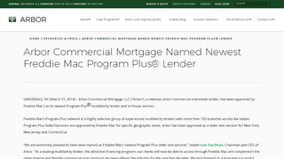 
                            12. Arbor Commercial Mortgage Named Newest Freddie Mac Program ...