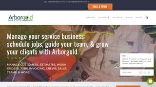 
                            4. Arborgold: Landscaping service business scheduling software