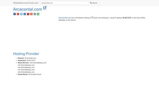
                            10. Arcacontal.com Error Analysis (By Tools) - WebsiteSuccessTools.com
