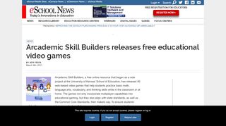 
                            9. Arcademic Skill Builders releases free educational video games ...