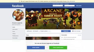 
                            2. Arcane Legends - Inicio | Facebook