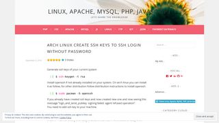 
                            4. Arch Linux Create SSH keys to ssh login without password – Linux ...