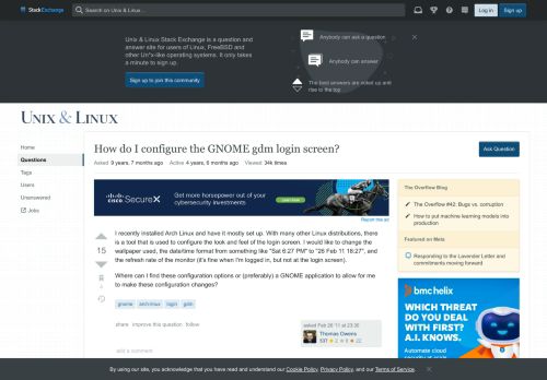 
                            5. arch linux - How do I configure the GNOME gdm login screen? - Unix ...
