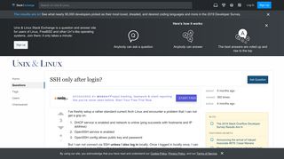 
                            10. arch linux - SSH only after login? - Unix & Linux Stack Exchange