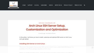 
                            8. Arch Linux SSH Server Setup, Customization and Optimization – Linux ...