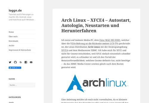 
                            12. Arch Linux – XFCE4 – Autostart, Autologin, Neustarten und ... - loggn.de