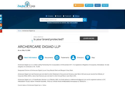 
                            10. ARCHERCARE DIGIAD LLP - Company, directors and contact ...