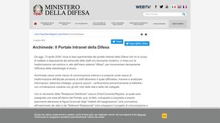 
                            8. Archimede: Il Portale Intranet della Difesa Mobile - Difesa.it