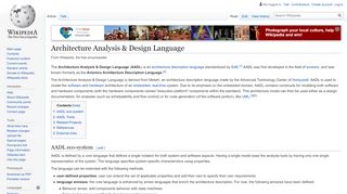 
                            10. Architecture Analysis & Design Language - Wikipedia